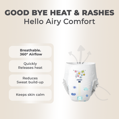 Raha baby with Absorb-X Core, Size 5, 12-18 Kg, 60 diaper pants.